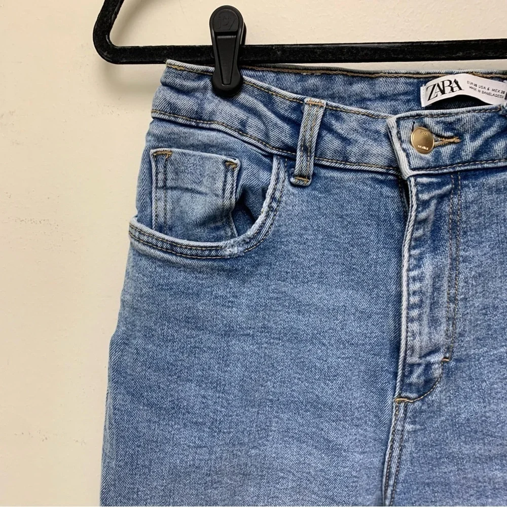 Zara High Rise Straight Jeans